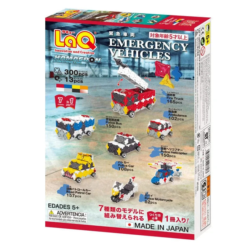 Konstruktorius LaQ „Hamacron Constructor Emergency Vehicles”-Konstruktoriai-Brain Games LT