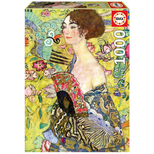Lady With A Fan, Gustav Klimt, 1000-Universalios dėlionės-Brain Games LT