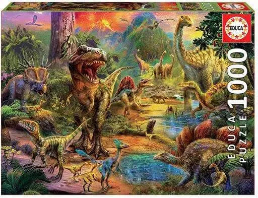Land of dinosaurs, 1000-Universalios dėlionės-Brain Games LT