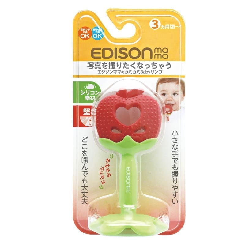 LaQ Kita Kramtukas kūdikiams EDISONmama Fruit „Obuolys”, nuo 3 mėn.