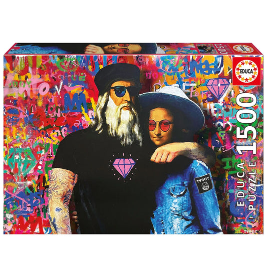 Leo and Lisa, TV Boy, 1500-Universalios dėlionės-Brain Games LT