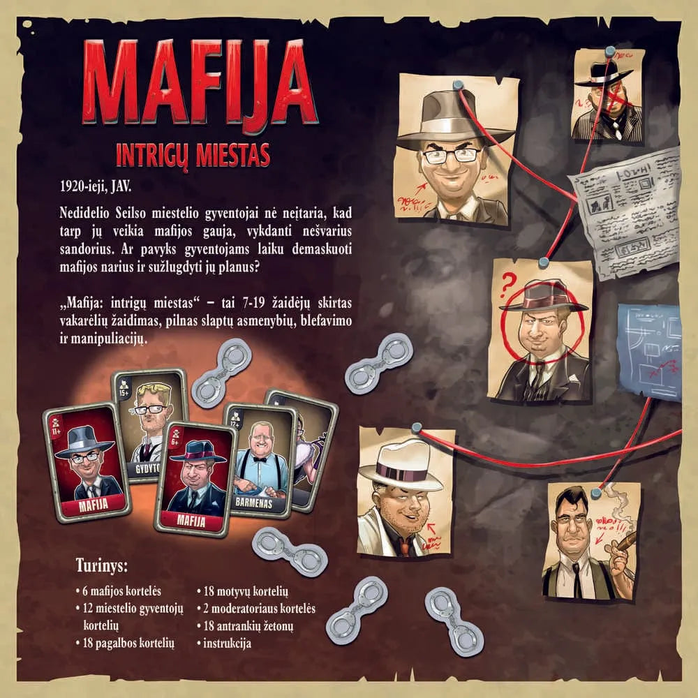 Mafija: intrigų miestas-Stalo žaidimai-Brain Games LT