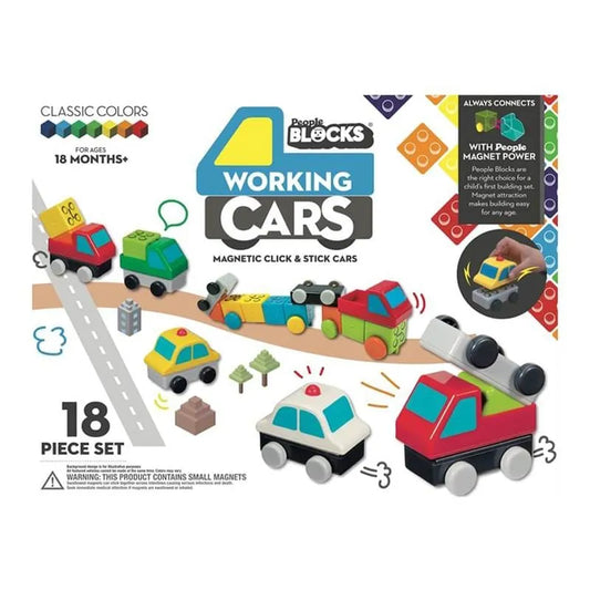 Magnetinių kaladėlių rinkinys „Mašinos“-Konstruktoriai-Brain Games LT