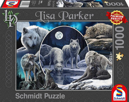 Magnificent wolves, 1000-Universalios dėlionės-Brain Games LT