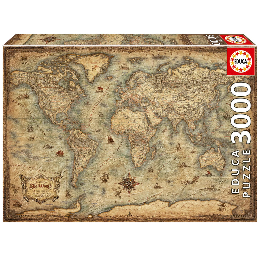 Map Of The World, 3000-Universalios dėlionės-Brain Games LT