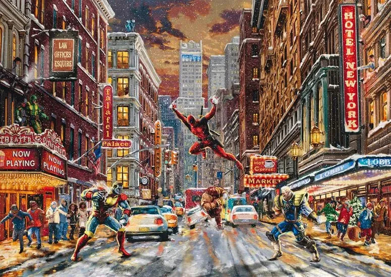 MARVEL Deadpool – Snow Day, 1000-Universalios dėlionės-Brain Games LT