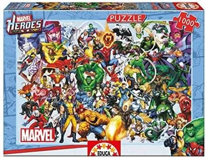 Marvel Herojai, 1000-Universalios dėlionės-Brain Games LT