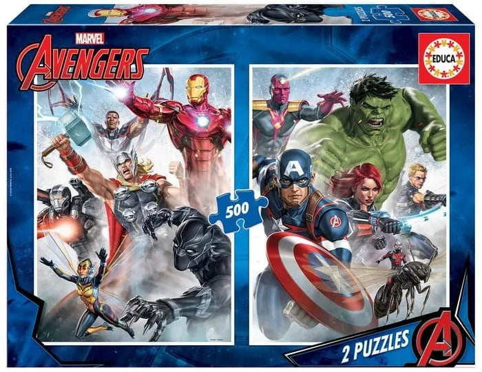 Marvel mania, 2x500-Vaikiškos dėlionės-Brain Games LT