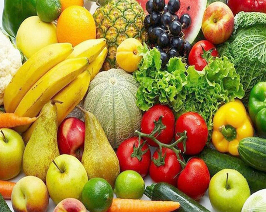 Medasle Rankdarbiai Deimantinė mozaika „Vaisiai ir daržovės“