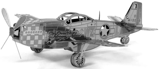 Metal Earth Mustang P-51-3D Delionės-Brain Games LT