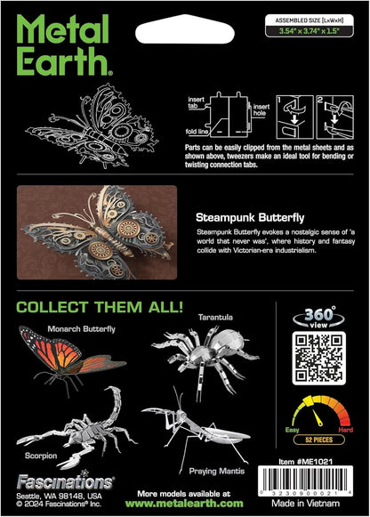 Metal Earth - Steampunk Butterfly-Konstruktoriai-Brain Games LT