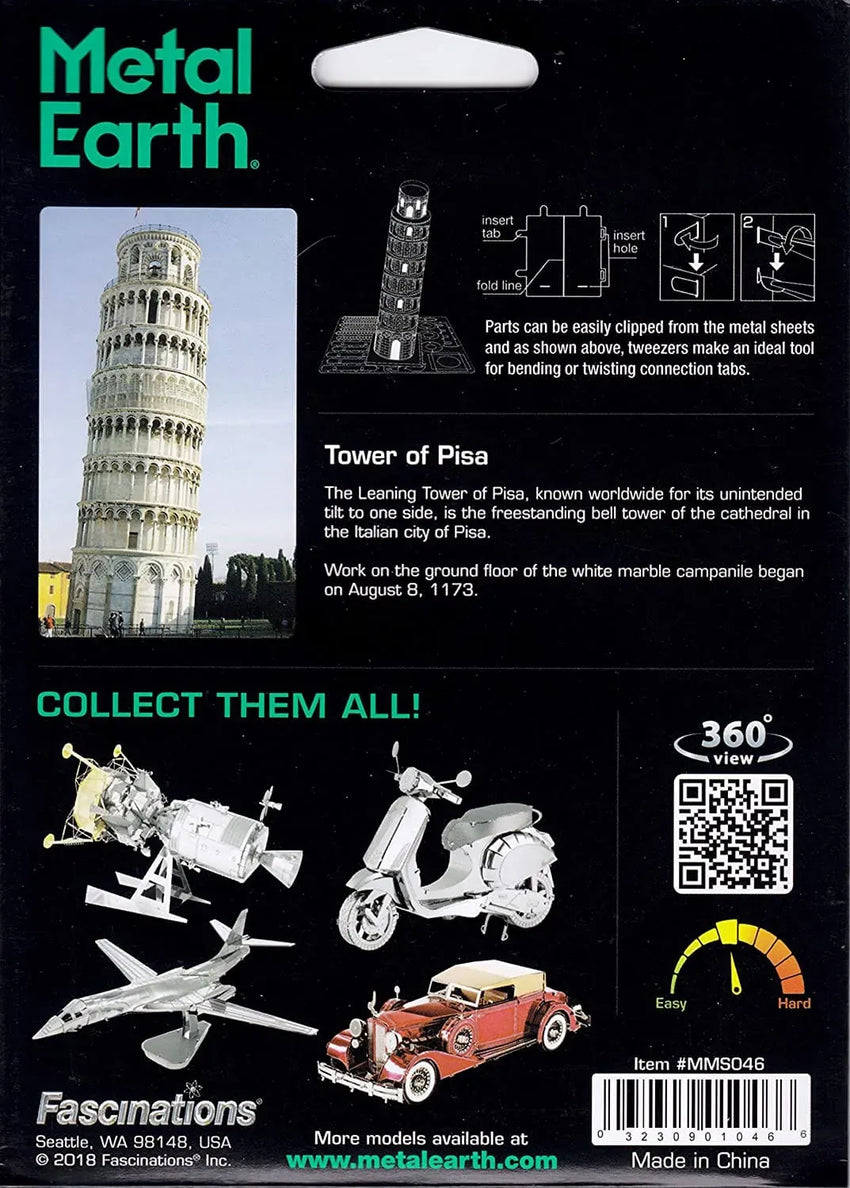Metal Earth - The Leaning Tower of Pisa-Konstruktoriai-Brain Games LT