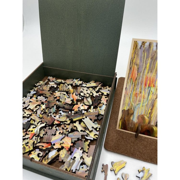 Metalo jungtys Universalios dėlionės M. K. Čiurlionis „Pasaulio sutvėrimas IX“ | Medinė dėlionė (150 detalių)