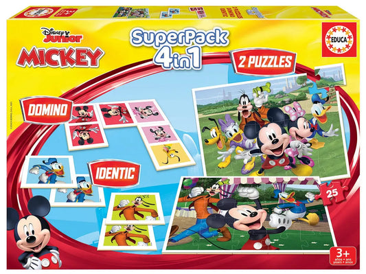 Mickey and Friends žaidimų ir dėlionių rinkinys-Vaikiškos dėlionės-Brain Games LT