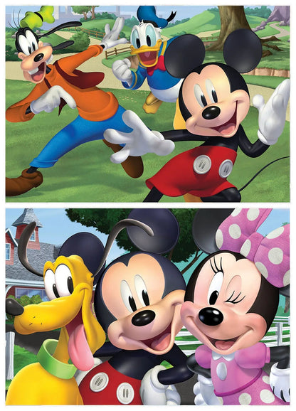 Mickey & Friends, 2 x 50-Vaikiškos dėlionės-Brain Games LT