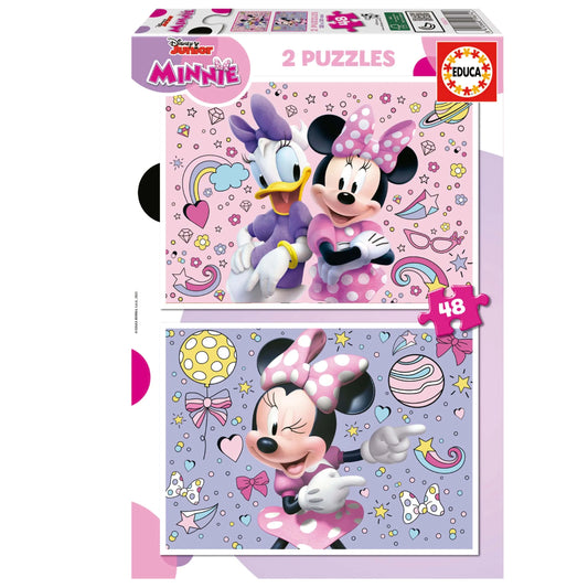 Minnie, 2 × 48-Vaikiškos dėlionės-Brain Games LT