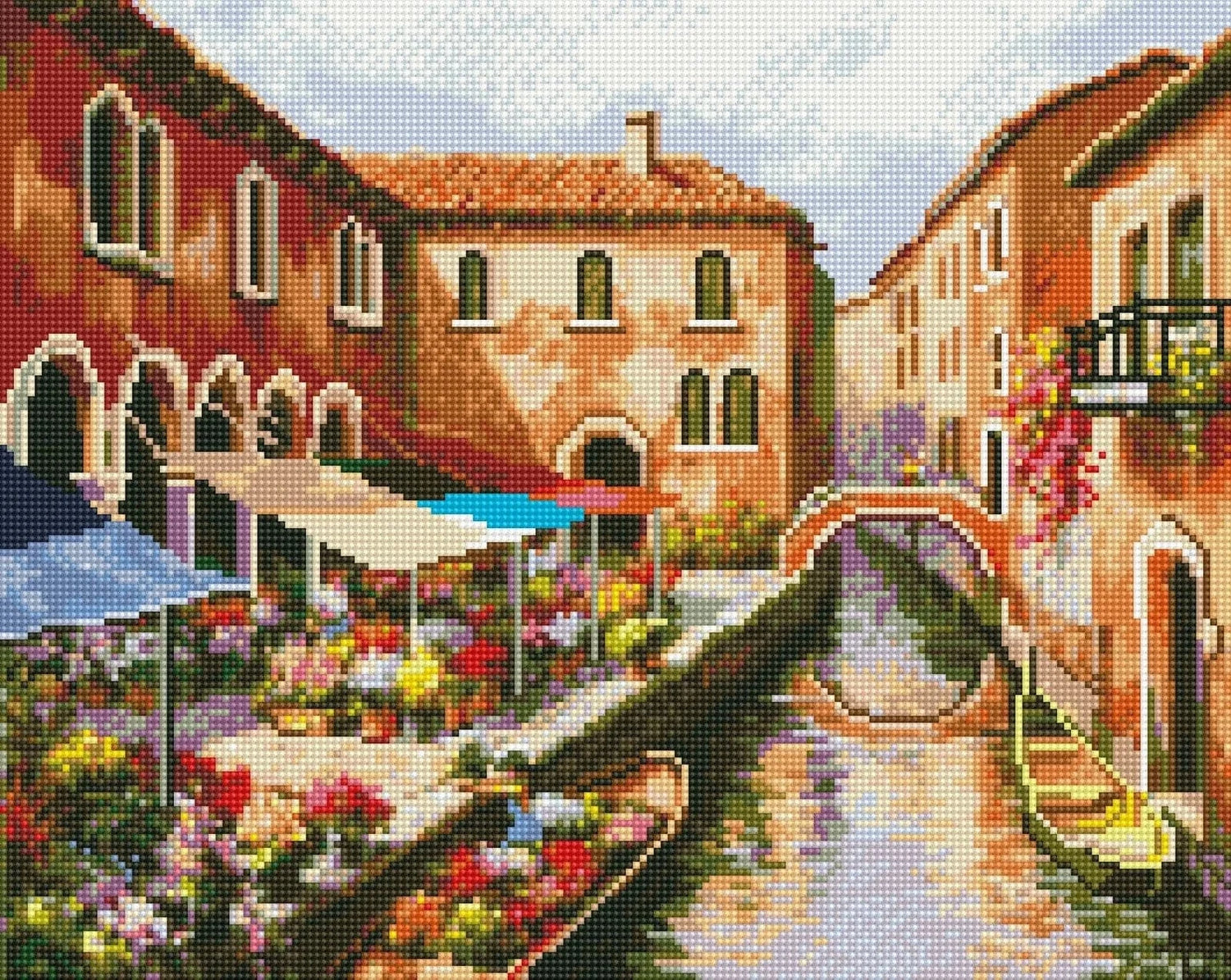 Miralus Rankdarbiai Gėlių parduotuvė Venecijos gatvėje 40x50 cm