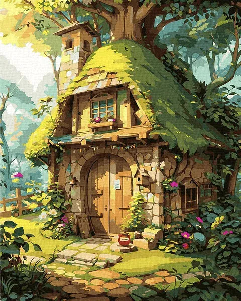 Miralus Rankdarbiai Kotedžas miške 40x50 cm