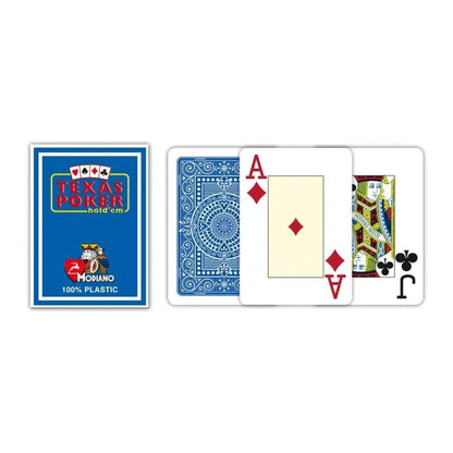 Modiano Texas Poker Hold Em Jumbo kortos (mėlynos)-Kita-Brain Games LT