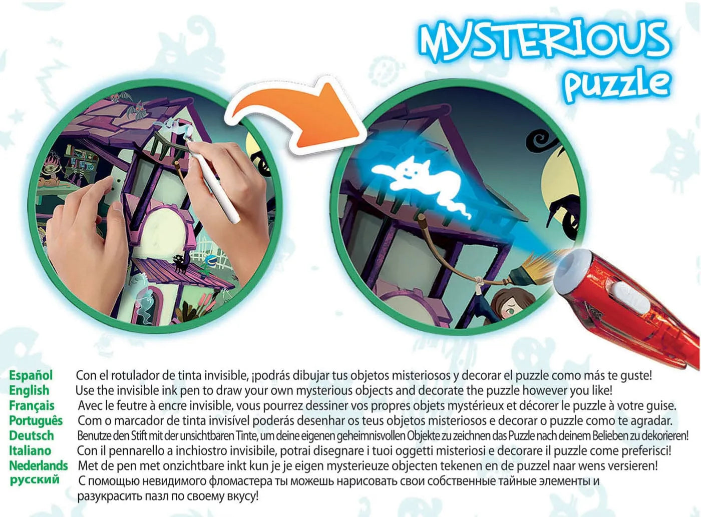 Mysterious Puzzle Haunted house, 100-Vaikiškos dėlionės-Brain Games LT