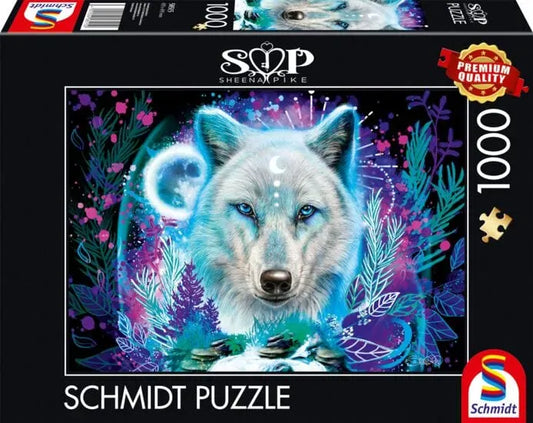 Neon Arctic Wolf, 1000-Universalios dėlionės-Brain Games LT