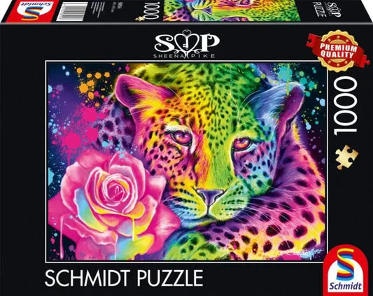 Neon Rainbow Leopard, 1000-Universalios dėlionės-Brain Games LT