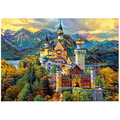 Neuschwanstein Castle, 1000-Universalios dėlionės-Brain Games LT