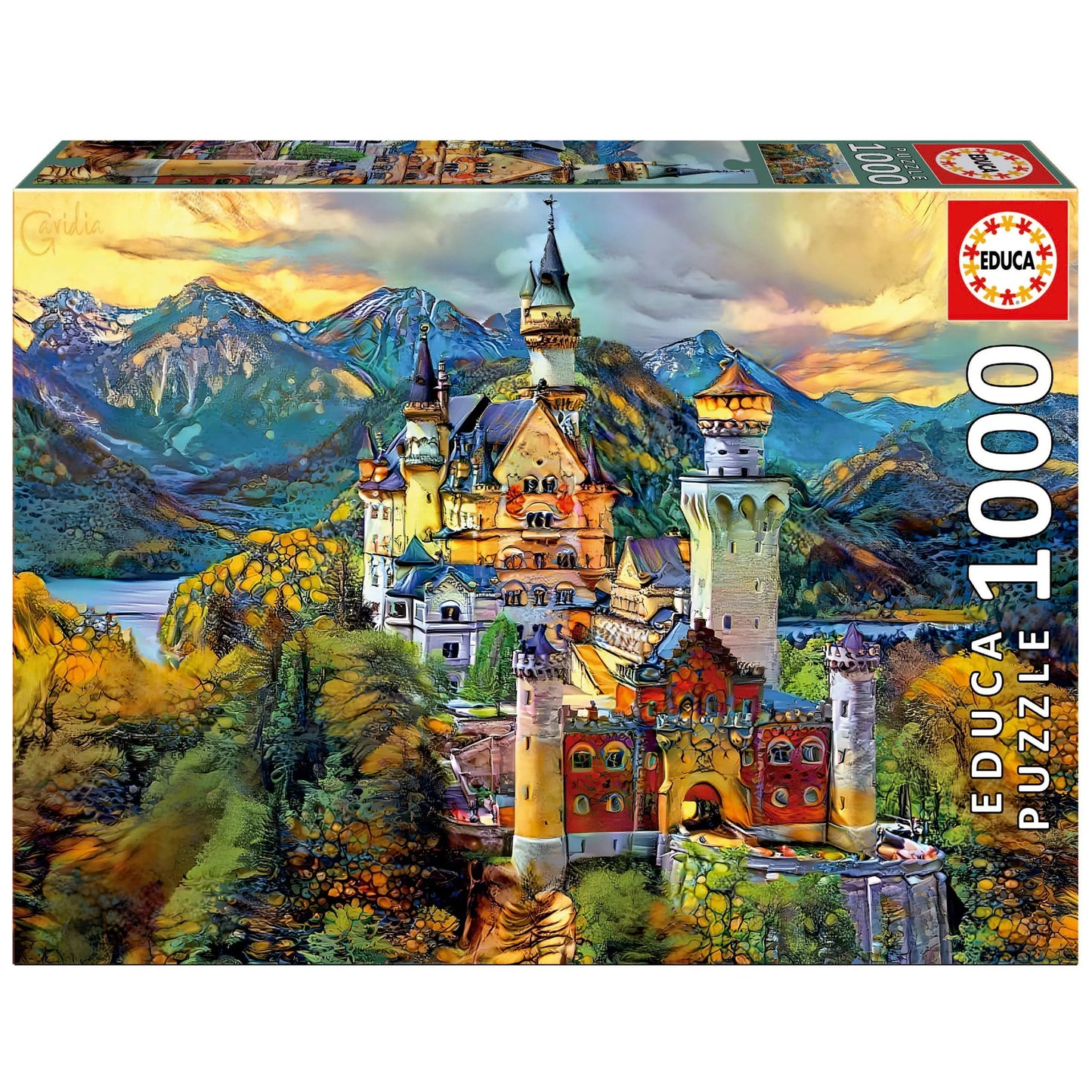 Neuschwanstein Castle, 1000-Universalios dėlionės-Brain Games LT