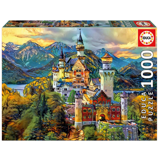 Neuschwanstein Castle, 1000-Universalios dėlionės-Brain Games LT