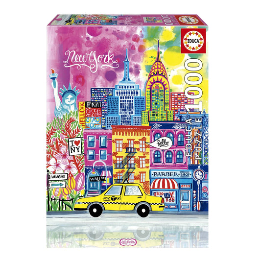 New York - Car Pintos, 1000-Universalios dėlionės-Brain Games LT