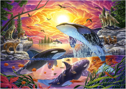 Orcas and Wolves, 4000-Universalios dėlionės-Brain Games LT