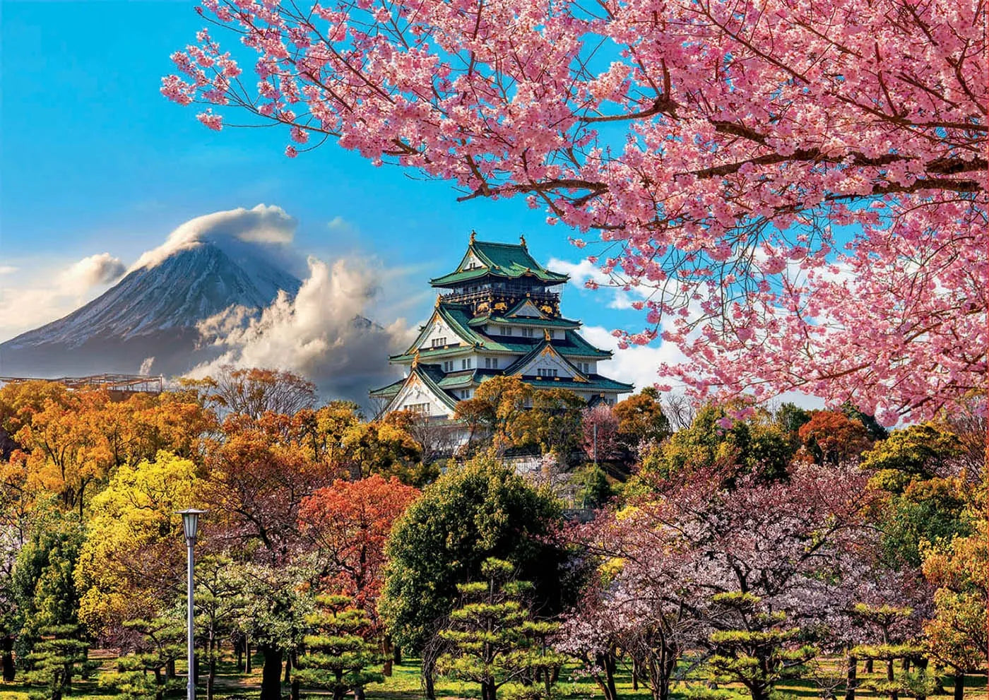 Osaka Castle, Japan, 2000-Universalios dėlionės-Brain Games LT