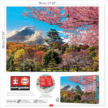 Osaka Castle, Japan, 2000-Universalios dėlionės-Brain Games LT