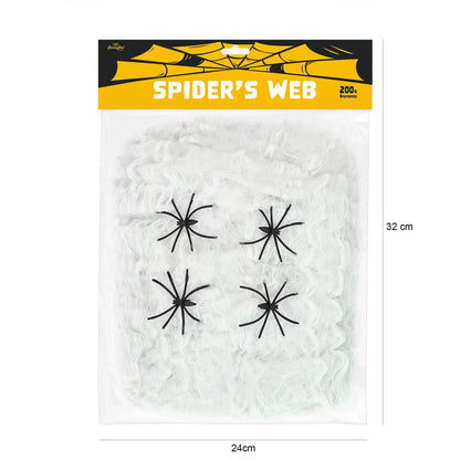 partypal Kita Helovino baltas voratinklis su vorais, 200g