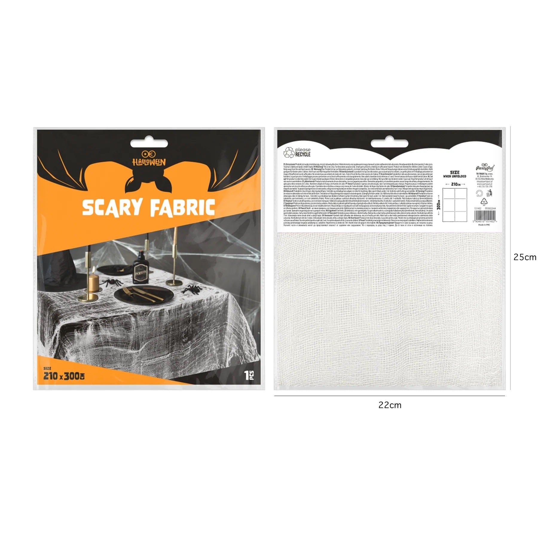 partypal Kita Helovino dekoracija, balta, 210x300 cm