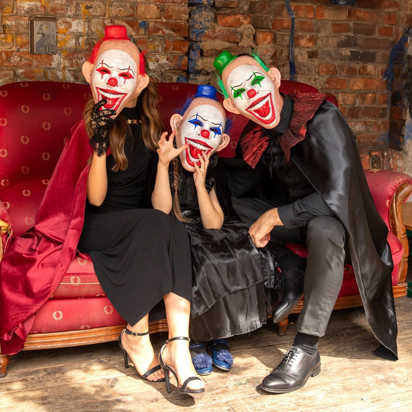 partypal Kita Helovino klouno kaukė su kepure, 24,5 x 34,5 cm