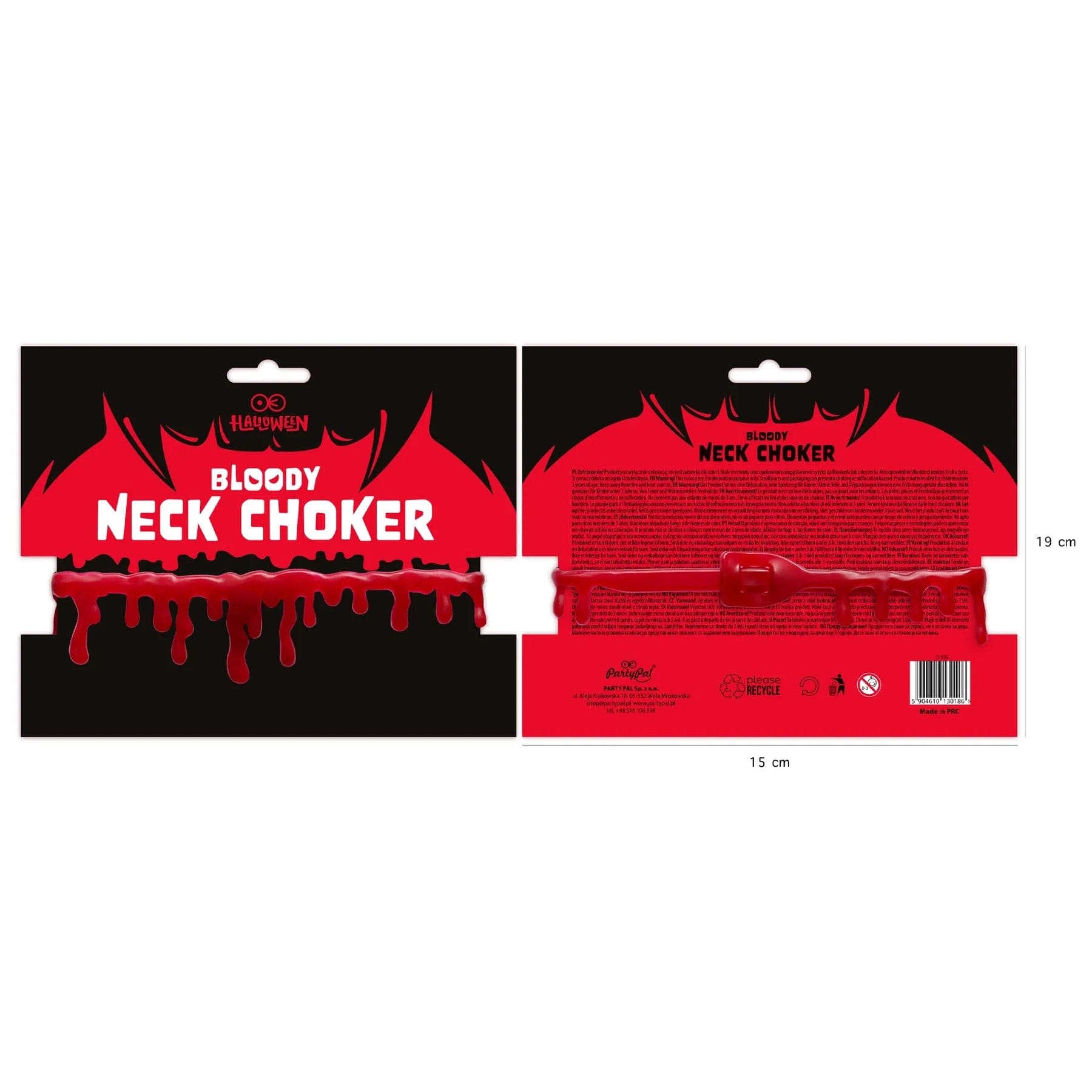 partypal Kita Kraujo imitacijos kaklo papuošalas, 44,5 cm