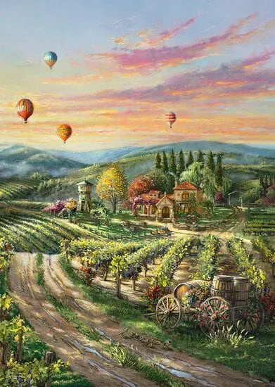 Peaceful Valley Vineyard, 1000-Universalios dėlionės-Brain Games LT