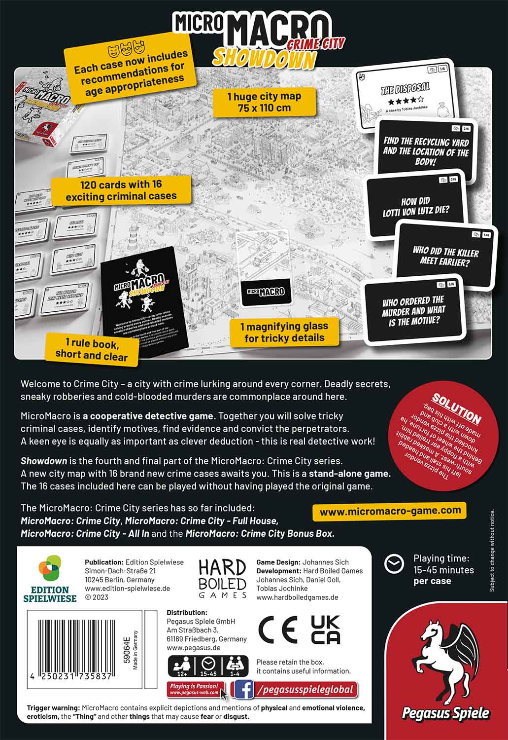 Pegasus Spiele Stalo žaidimai MicroMacro: Crime City 4 – Showdown (English Edition)