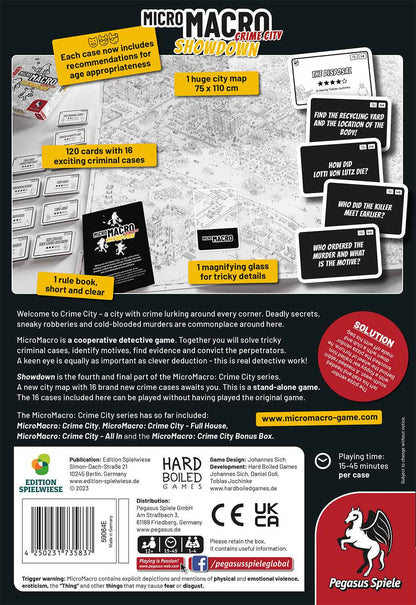 Pegasus Spiele Stalo žaidimai MicroMacro: Crime City 4 – Showdown (English Edition)