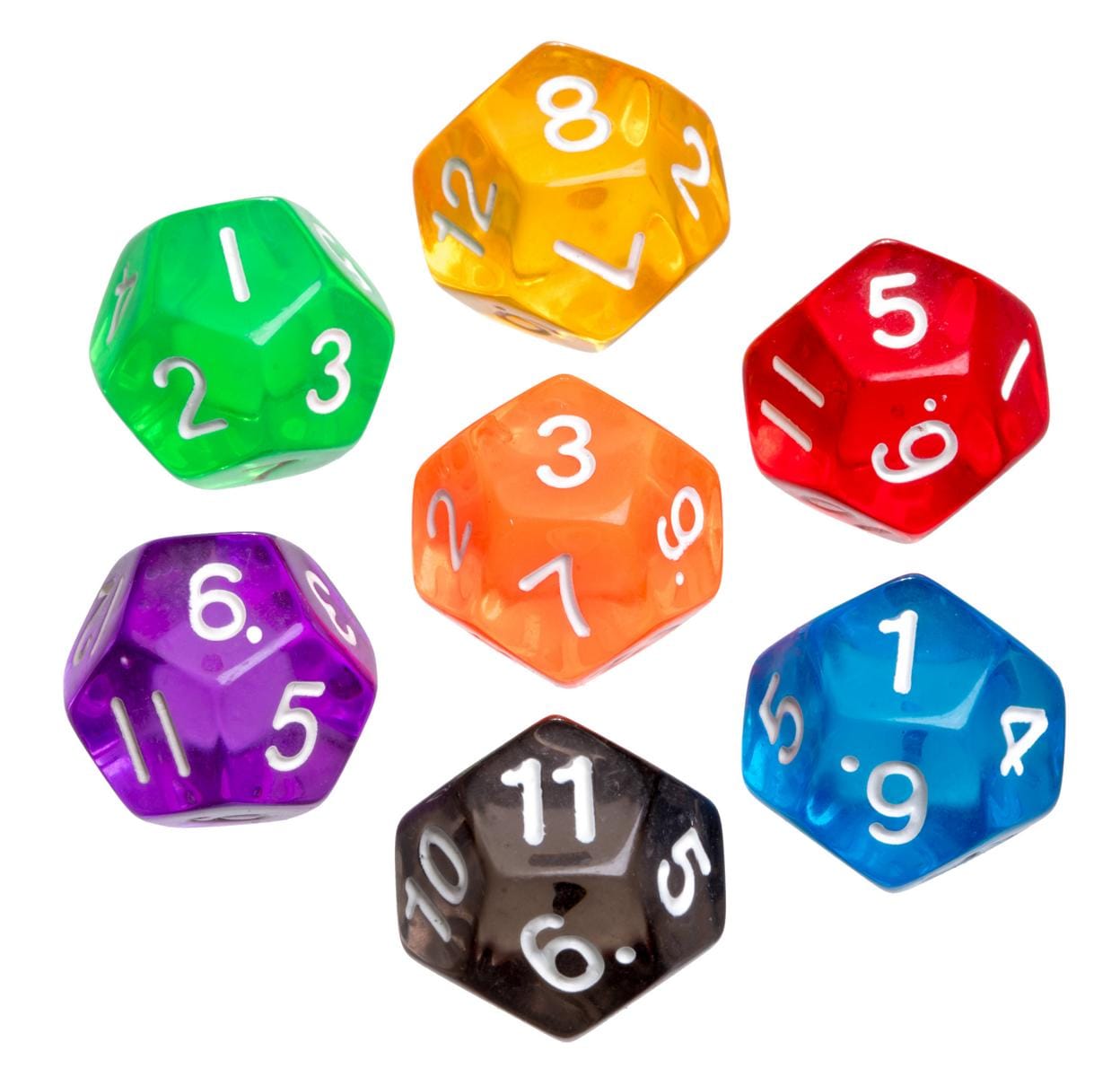 Philos Kita Žaidimo kauliukas D12, skaidrus