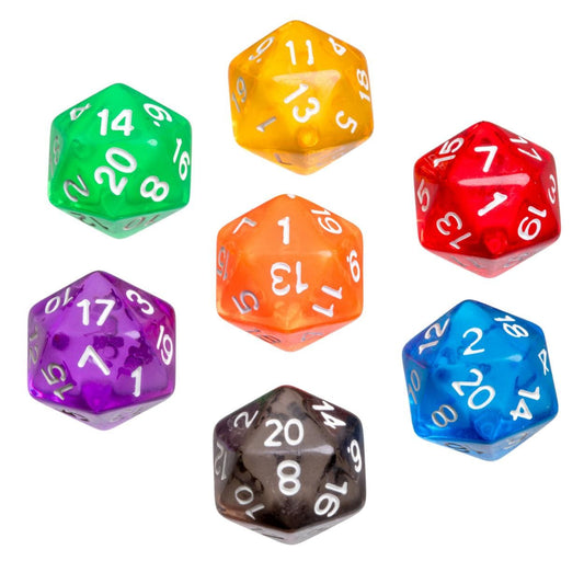 Philos Kita Žaidimo kauliukas D20, skaidrus