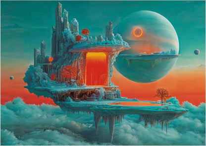 Planet of Fire and Ice, 1000-Universalios dėlionės-Brain Games LT
