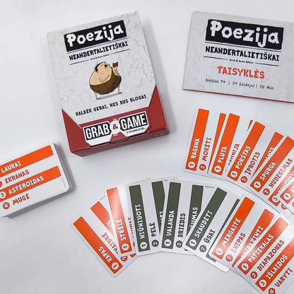 Poezija Neandertalietiškai (MINI)-Stalo žaidimai-Brain Games LT
