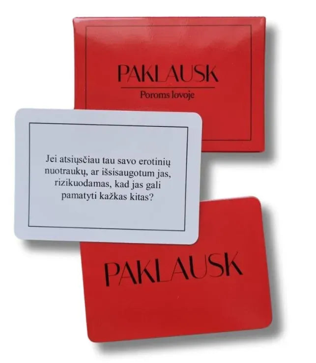 Deividas Bimba Stalo žaidimai Pokalbių kortelės PAKLAUSK | POROMS LOVOJE