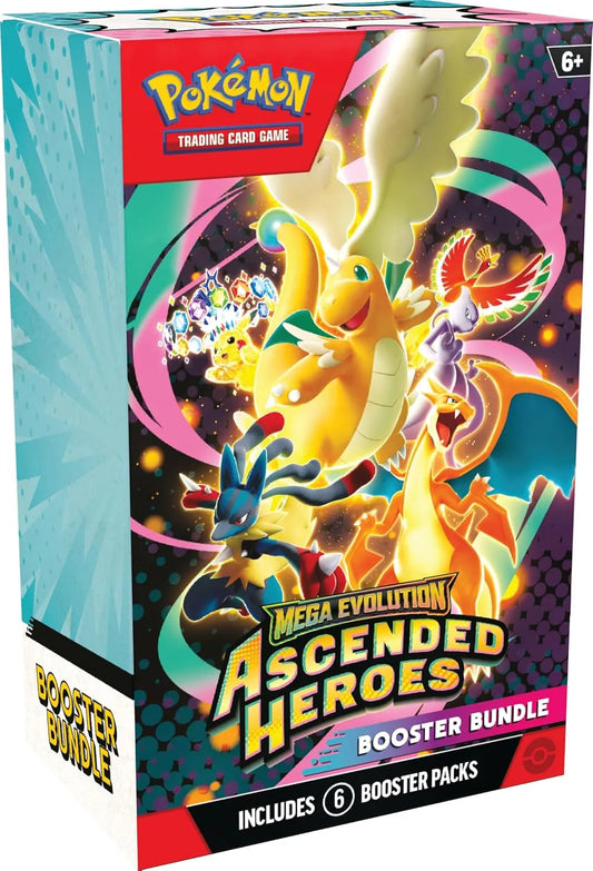 Pokémon TCG: Mega Evolution: Ascended Heroes - Booster Bundle-Stalo žaidimai-Brain Games LT