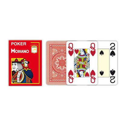 Poker Modiano žaidimų kortos (Raudonos)-Kita-Brain Games LT