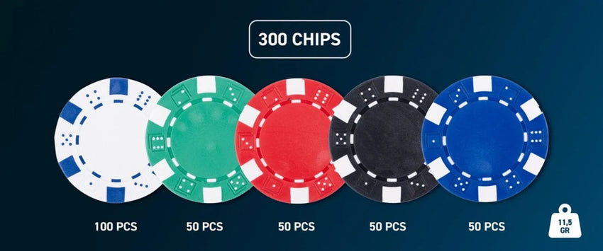 Pokerio rinkinys 300 žetonų-Klasikiniai žaidimai-Brain Games LT