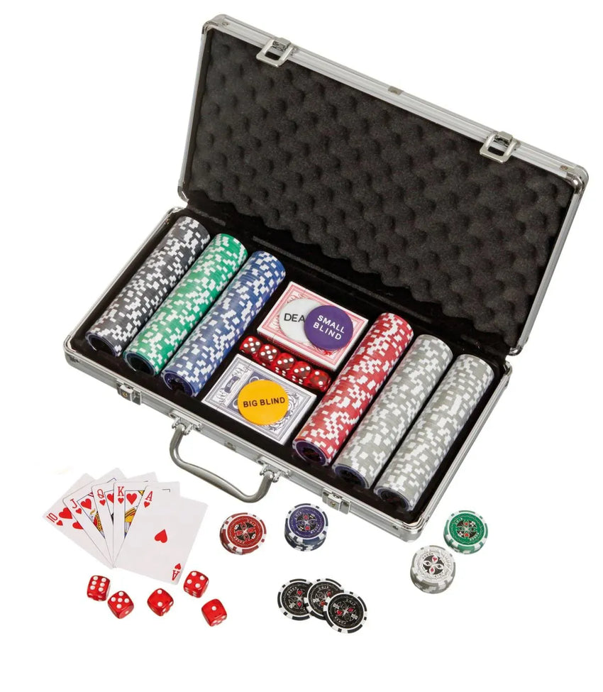 Pokerio rinkinys, 300 žetonų-Klasikiniai žaidimai-Brain Games LT