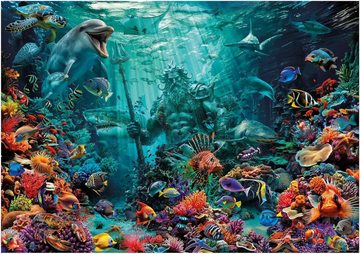 Poseidon Coral Reef, 1000-Universalios dėlionės-Brain Games LT